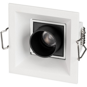 Потолочный светильник точечный встраиваемые ip20 LED MS-ORIENT-BUILT-TURN-TC-S67x67-3W Warm3000 (WH-BK, 30 deg, 230V) (Arlight, IP20 Металл) 031927