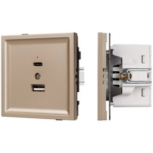 Механизм USB розетки SCT-TENDO-MUAC-PL-GD (5V, 3A, QC3) (Arlight, Песочный) 054097