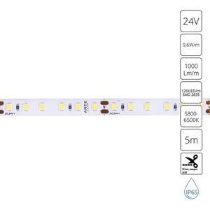 Светодиодная лента smd 2835 влагозащищенная 24V 9,6W/m 6000К 5м Arte Lamp Aqua Tape A2412008-06-6K