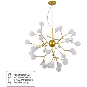 Подвесная люстра светодиодная Arte Lamp Candy A7274SP-36GO лепестки