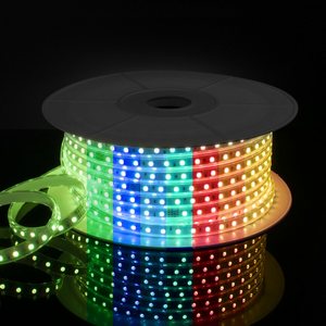Светодиодная лента с питанием 220 в влагозащищенная LS002 220V IP65 Elektrostandard RGB 11W 60Led 5050 мульти, 50 м
