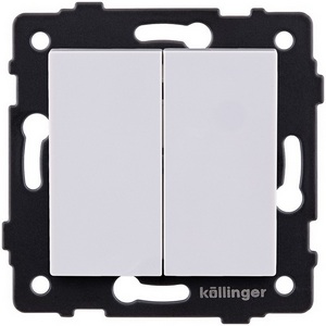 Выключатель перекрестный двухклавишный (белый) Kollinger Reflex REA-704WH