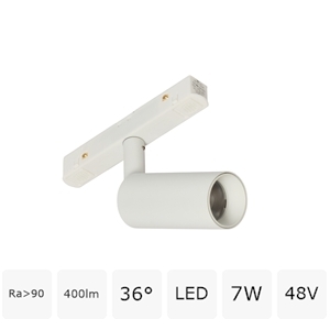 Трековый магнитный светодиодный светильник 7W 48V MyFar Рэй MT0220-7W4K-W