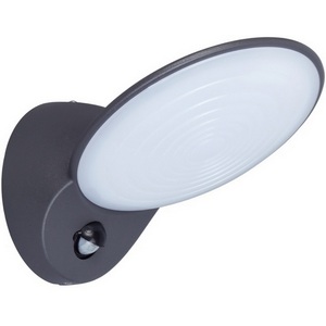 Настенный уличный светильник IP44 с датчиком движения и освещенности Oasis Light Sidney Led W1896-Pir-3K с таймером