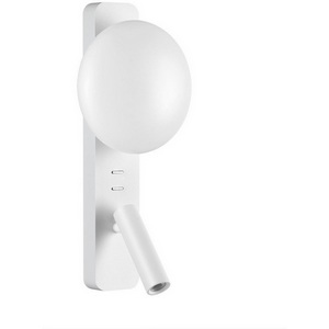 Настенный светильник для чтения со спотом Odeon Light Albergo 7049/5WL металл/акрил белый IP20 LED 1*5W