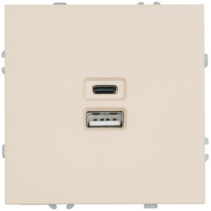 Розетка USB Type A+С (кашемир, soft touch) Stekker Эмили 49905